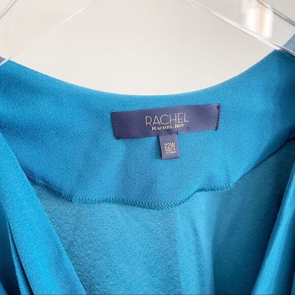 Rachel Zoe Blue Ruffle Fit & Flare Mini Dress 22W - Picture 3 of 8